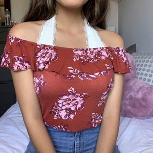 Aeropostale Floral Off The Shoulder Top